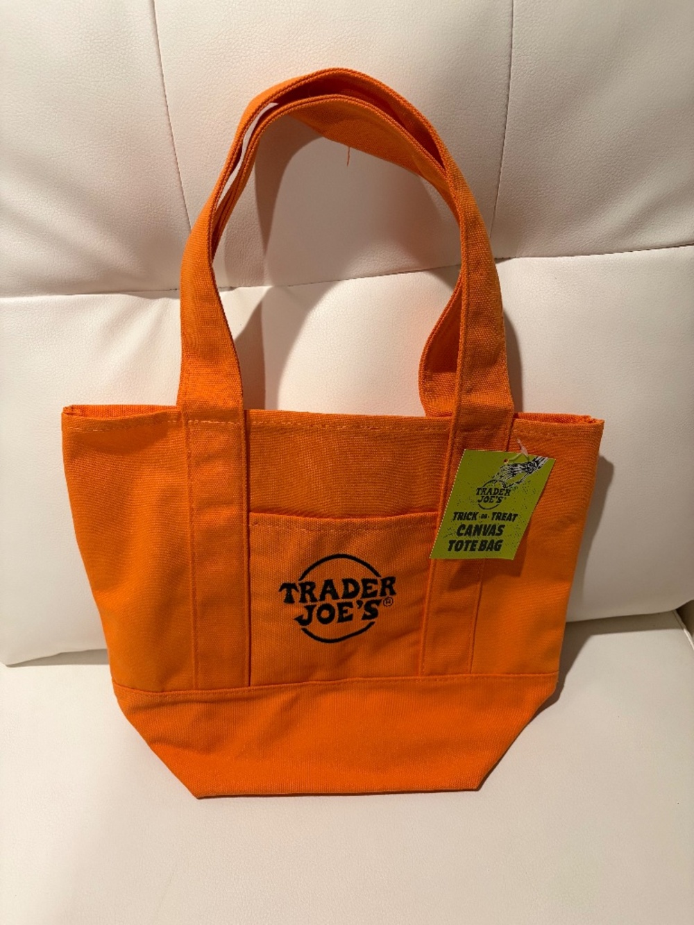 2026 Orange Trader Joe’s Trick Or Treat Mini Tote Bag